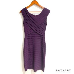 Adrienna Papell Purple Bandage Bodycon Dress Sz:8